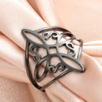 Protection Ring Witch’s Knot Ring Men Women Wiccan black