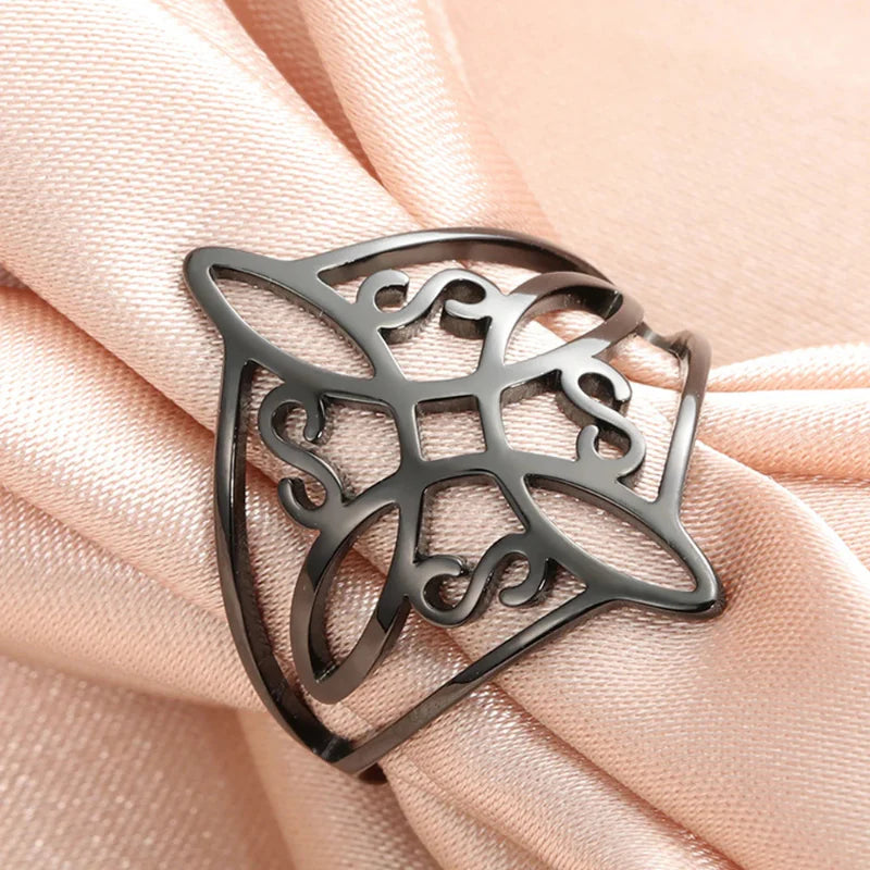 Protection Ring Witch’s Knot Ring Men Women Wiccan black
