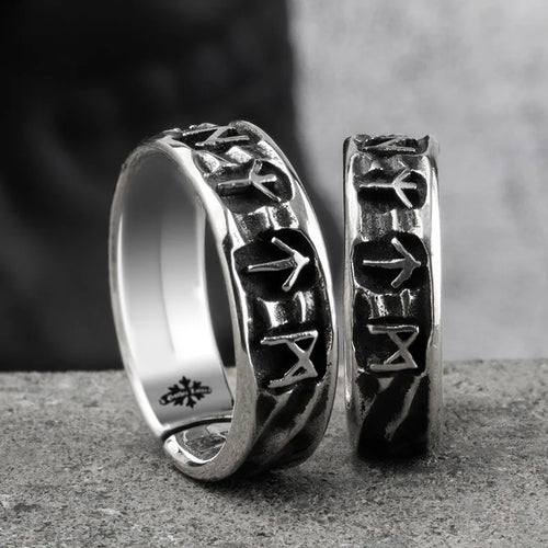 Adjustable Men’s Viking Runes Ring