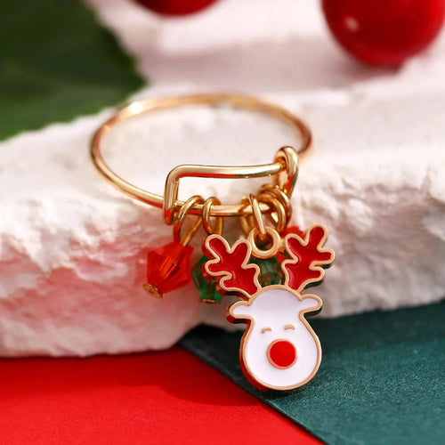 Women's Christmas Reindeer Ring