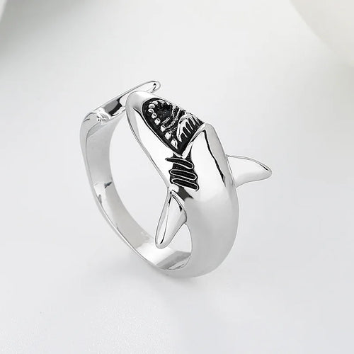 Shark Ring for Women silver