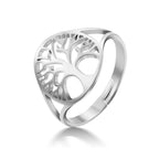 Retro Tree of Life Silver Ring