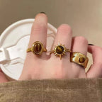 Retro Tiger's Eye Protective Ring