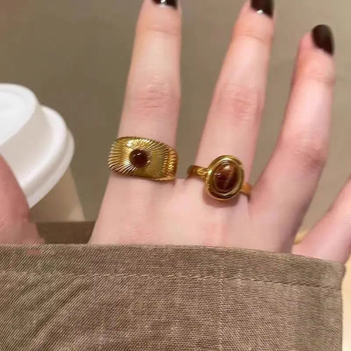 Retro Tiger's Eye Protective Ring