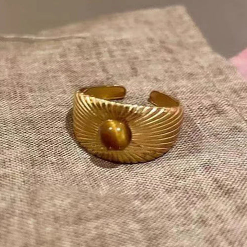 Retro Tiger's Eye Protective Ring