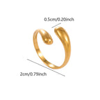 Retro Teardrop Ring