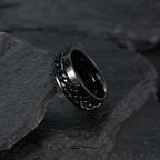 Black Rotating Anti-Stress Ring for Men