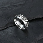Silver Rotating Anti-Stress Ring for Men