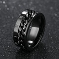 Black Rotating Anti-Stress Ring for Men