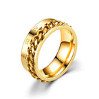 Gold Rotating Anti-Stress Ring for Men
