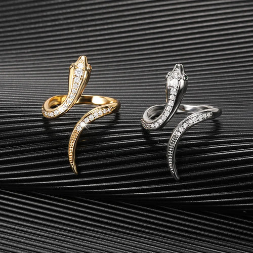 Stylized Snake Ring for Women