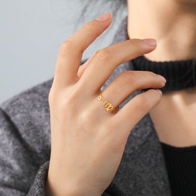 Zodiac Sign Ring 12 Constellations