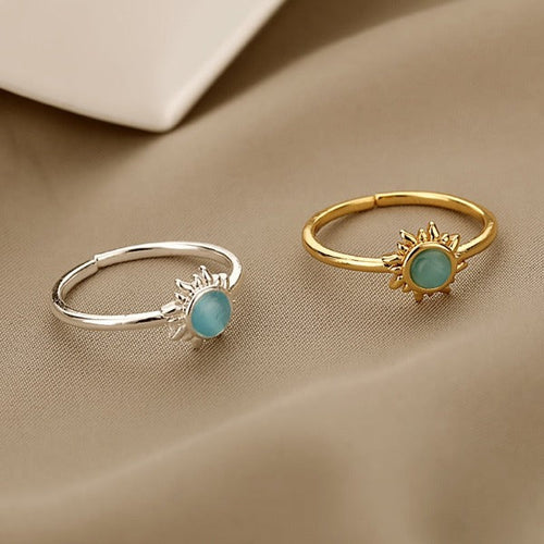 Sun Opal Women's Ring Celestial Band