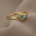 Sun Opal Women's Ring Celestial Band