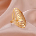 Women's Geometric Spiral Ring Gold