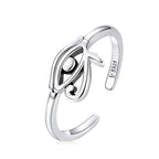Egyptian-Style Horus Eye Ring Silver