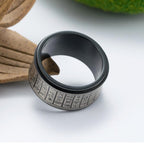 Tibetan Mantra Ring in Silver