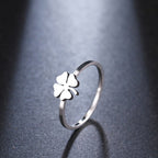 4-Leaf Clover Ring Silver