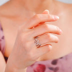 Thin Triple Moon Witchcraft Wiccan Ring for Women silver A