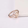 Triquetra Irish Trinity Knot Ring Rose Gold