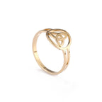 Triquetra Irish Trinity Knot Ring Gold 