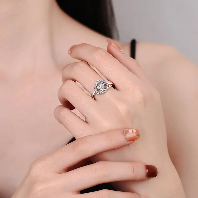 Triquetra Ring Celtic Irish Trinity Knot silver