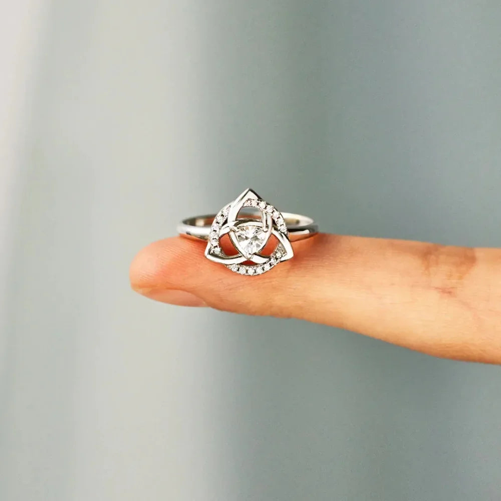Triquetra Ring Celtic Irish Trinity Knot silver