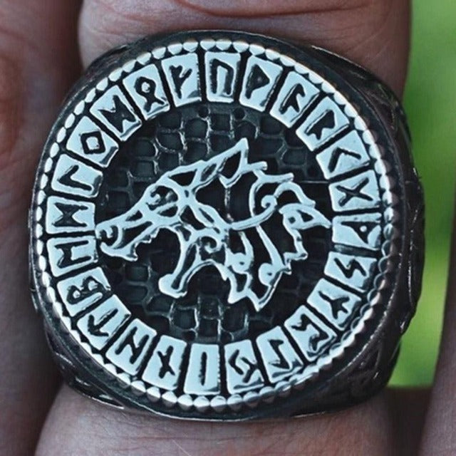 Fenrir Wolf Viking Ring