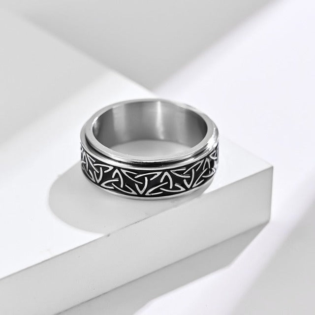 Viking Ring Ragnar Rotating Band silver