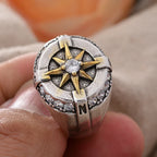 Vintage Compass Wind Rose Ring