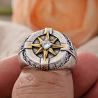 Vintage Compass Wind Rose Ring