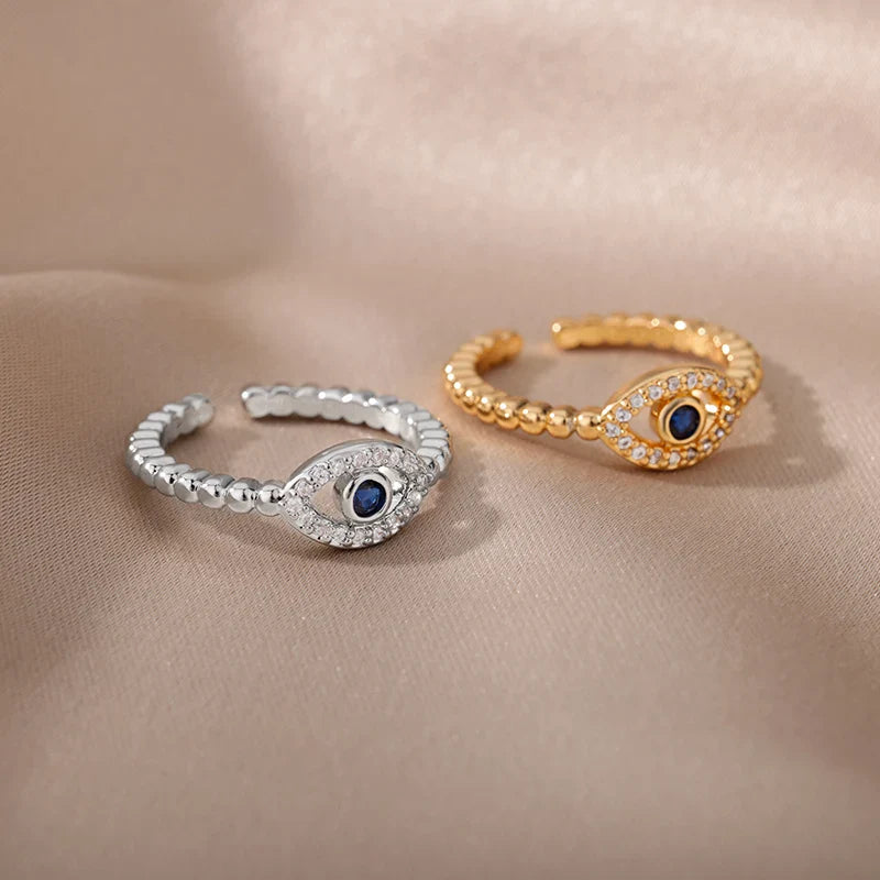 Zircon Evil Eye Ring Nazar Boncuk