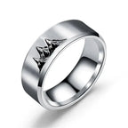 Colored Rings with Silver Settings