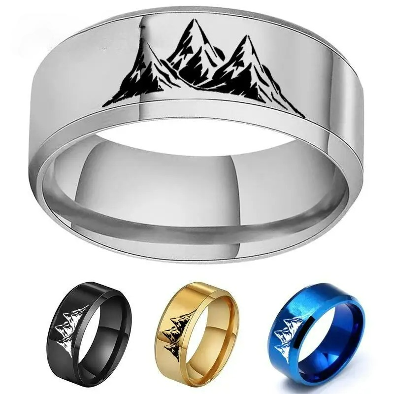 Colored Rings with Silver Settings