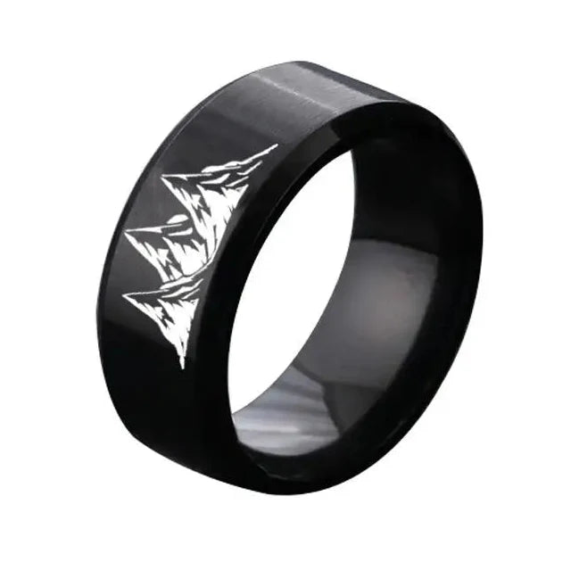 Colored Rings with Black Settings