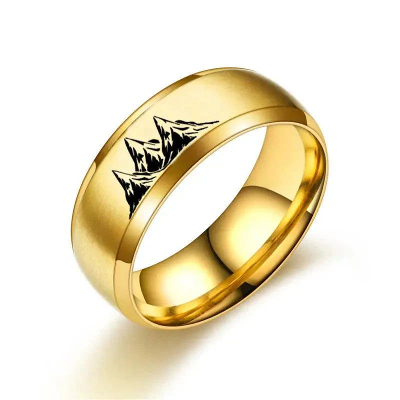 Colored Rings with Gold Settings