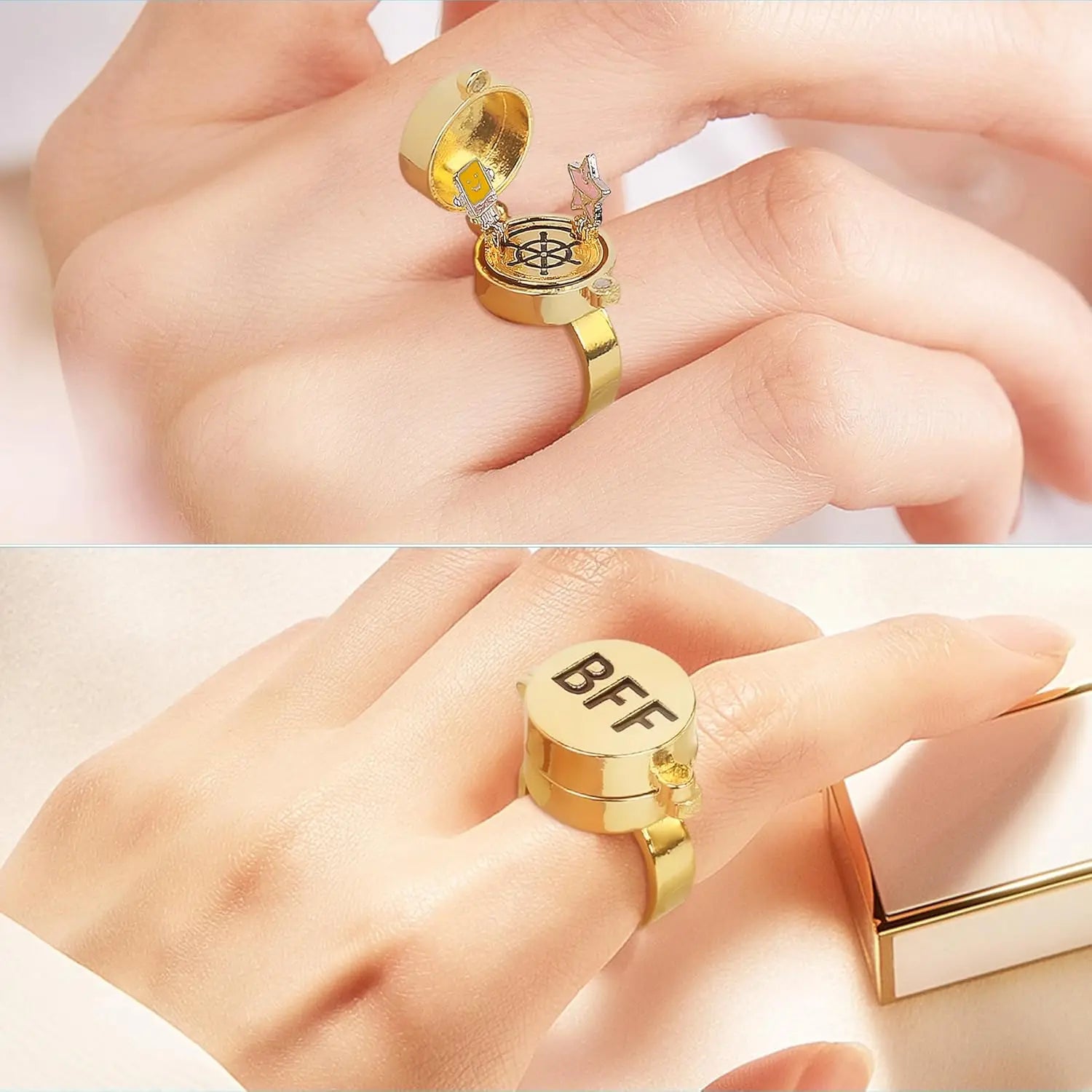 Magnetic and Rotating Rings for Best Friends 2 Pieces