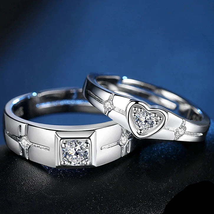Couple Rings Crystal Zircon Ring for Men