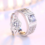 Couple Rings Flower Ring