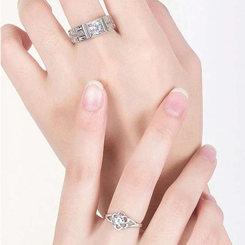 Couple Rings Flower Ring for Men