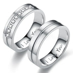 Couple Rings Love Silver Band
