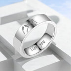 Couple Rings Love Band in Silver or Black silver silver