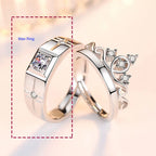 Couple Rings Queen and Zircon Ring for Men