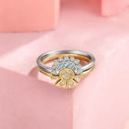 Couple Rings Sun Ring in Zircon Sun and Moon