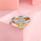 Couple Rings Sun Ring in Zircon Sun and Moon