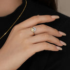 Couple Rings Sun Ring in Zircon Sun and Moon
