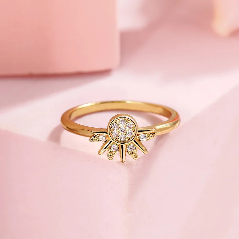 Couple Rings Sun Ring in Zircon Sun