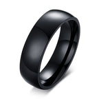 Couple Rings Heart Romantic Band and Black Zircon