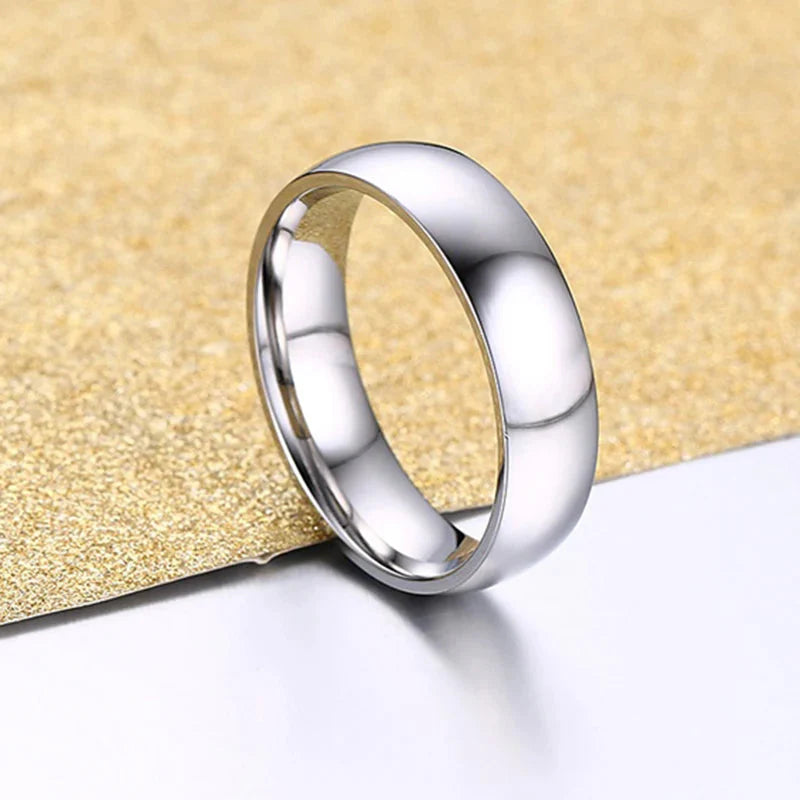 Couple Rings Heart Romantic Band and Silver Zircon for Men