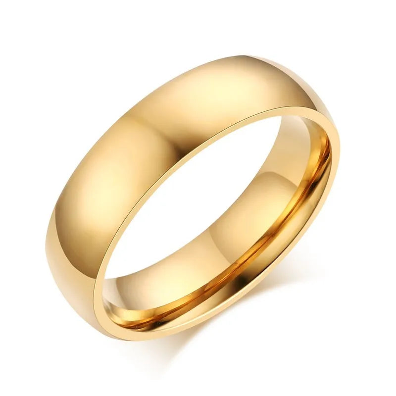 Couple Rings Heart Romantic Band and Gold Zircon for Men